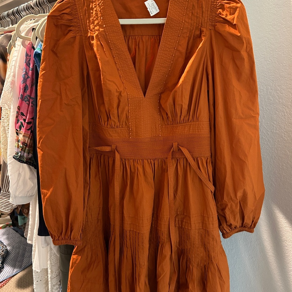 Elegant Orange Women's Dress